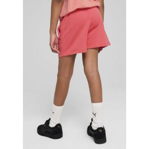 Młodzieżowe szorty Essentials Script PUMA Peach Frost Red. Czerwona szorty Puma, bez wzorów, z gumy, młodzieżowe. Za 99,00 zł.