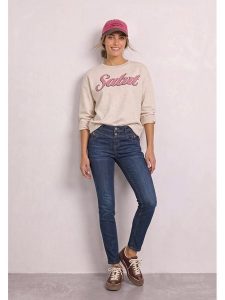 Street One Dżinsy - Slim fit - w kolorze granatowym rozmiar: W26/L30. Niebieskie jeansy Street One, z aplikacjami, ze skóry. Za 179,95 zł.