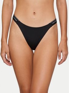 Calvin Klein Swimwear Dół od bikini LV00Q61206 Czarny. Czarne bikini Calvin Klein Swimwear, bez wzorów, z syntetyku. Za 209,99 zł.