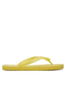 Calvin Klein Jeans Japonki Beach Sandal Transparent Tpu YW0YW01829 Żółty. Żółte klapki Calvin Klein Jeans, bez wzorów, z jeansu, bez obcasa. Za 104,99 zł.