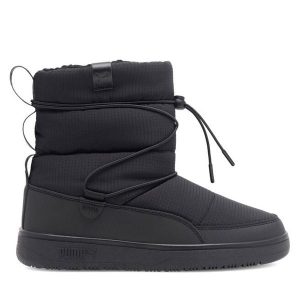 Śniegowce Puma. Czarne buty zimowe Puma, bez obcasa, bez zapięcia. Za 399,99 zł.