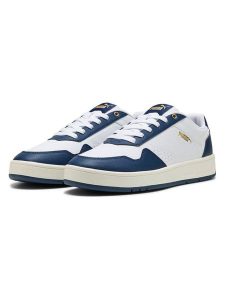 Puma Sneakersy "Court Classic" w kolorze biało-granatowym rozmiar: 40. Białe trampki Puma, bez wzorów, bez zapięcia. Za 152,62 zł.