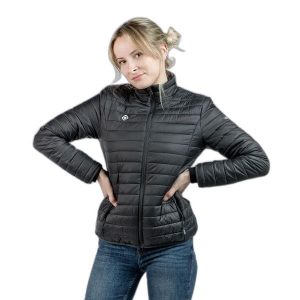 Damska kurtka puchowa Izas Nasser. Czarne kurtki Izas, m, bez wzorów, z nylonu, bez kaptura. W wyprzedaży za 326,04 zł.