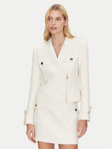 Bruuns Bazaar Kurtka przejściowa Platanus BBW4429 Biały Slim Fit. Białe kurtki Bruuns Bazaar, bez wzorów, z syntetyku, bez kaptura. Za 509,99 zł.