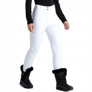 Softshellowe spodnie narciarskie dla kobiet Dare2B Sleek II DWL562. Białe spodnie sportowe Dare 2b, na zimę, s, bez wzorów, z tkaniny, narciarskie. Za 149,99 zł.