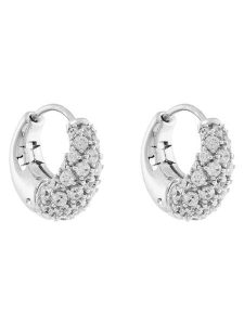 Swarovski Kolczyki Sublima 5732282 Srebrny. Szare kolczyki Swarovski, metalowe. Za 399,99 zł.