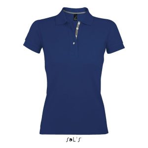 Damska koszulka polo Sol's Portland. Niebieskie bluzki SOL'S, s, bez wzorów, bez kołnierzyka, bez ramiączek. Za 138,50 zł.