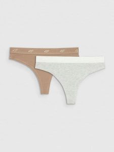 4F BIELIZNA DAMSKA STRINGI BAWEŁNIANE MAJTKI XS 2PAK UPTSF031. Biała stringi 4f, bez wzorów, z bawełny. Za 34,06 zł.
