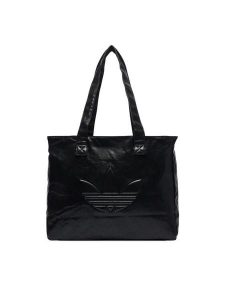 Adidas Torebka Shopper Metallic Pu Bag KR1565 Czarny. Czarne shopper bag ADIDAS, bez wzorów, ze skóry, bez dodatków. Za 239,99 zł.