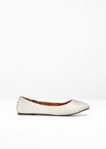 Baleriny. Brązowe balerinki bonprix, bez wzorów, bez obcasa, bez zapięcia. Za 54,99 zł.
