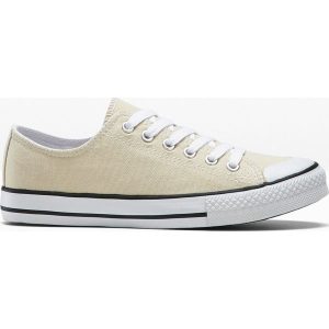Sneakersy z bawełnianej kanwy. Czarne buty sportowe bonprix, bez wzorów, z bawełny, bez zapięcia. Za 84,99 zł.