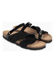 BACKSUN Klapki "Faripa" w kolorze czarnym rozmiar: 42. Czarne klapki Backsun, bez wzorów, z otwartym noskiem, bez obcasa. Za 130,99 zł.