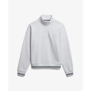 Sweter damski Superdry Country Club. Białe swetry klasyczne Superdry, na zimę, bez kołnierzyka. Za 332,10 zł.