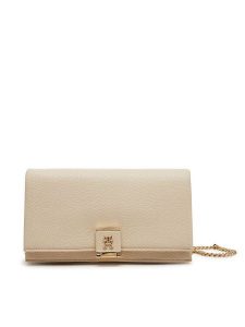 Tommy Hilfiger Torebka Th Her Flap W/Chain AW0AW17403 Beżowy. Brązowe torebki wieczorowe TOMMY HILFIGER, bez wzorów, ze skóry, bez dodatków. Za 329,99 zł.