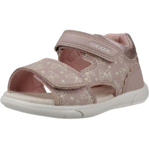 Sandały GEOX B SANDAL ZAPITO D VIT Rose. Czerwone buty trekkingowe Geox, z syntetyku, bez zapięcia. Za 182,99 zł.