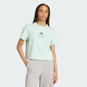 Koszulka Mercedes - Amg Petronas Formula One Team Polo. Fioletowe bluzki ADIDAS, m, bez wzorów, z materiału, sportowe, bez kołnierzyka, bez ramiączek. Za 219,00 zł.