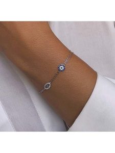 Eclat d'Argent Srebrna bransoletka z elementem ozdobnym rozmiar: onesize. Szare bransoletki Eclat d'Argent, z cyrkonią, srebrne. Za 78,99 zł.