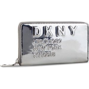 Duży Portfel Damski DKNY - 10017 Md Zip Around R832Y636 Silver SIL. Szare portfele marki DKNY, ze skóry ekologicznej. Za 419,00 zł.