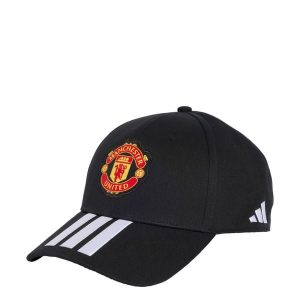 CZAPKA Z DASZKIEM MANCHESTER UNITED. Białe czapki ADIDAS, bez wzorów, z bawełny, klasyczne. Za 99,95 zł.
