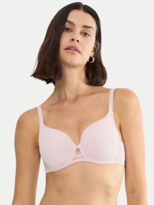 Triumph Biustonosz z fiszbiną Wild Rose Sensation 10205990 Różowy. Czerwone biustonosze Triumph, bez wzorów, z syntetyku. Za 172,00 zł.