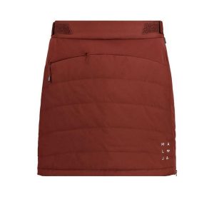 Spódnica narciarska damska Maloja Swing. Brązowe spódnice Maloja, na zimę, s, bez wzorów. Za 279,99 zł.