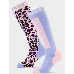 Skarpety narciarskie damskie Poederbaas 2-pak Panther Pink. Czerwone skarpetki POEDERBAAS, bez wzorów, z elastanu. W wyprzedaży za 156,02 zł.