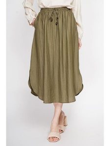 Le Jardin du Lin Spódnica w kolorze khaki rozmiar: 40. Brązowe spódnice Le jardin du lin, bez wzorów, midi. Za 149,95 zł.