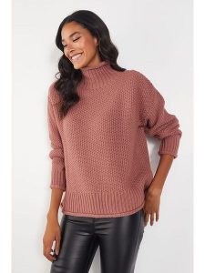 Milan Kiss Sweter w kolorze jasnoróżowym rozmiar: XL. Różowe golfy Milan Kiss, bez wzorów, z wełny. Za 151,90 zł.