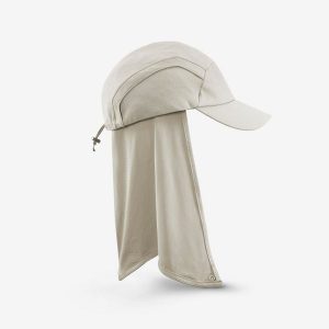 Czapka z daszkiem Forlcaz MT900 V2. Niebieskie czapki FORCLAZ, bez wzorów, z materiału. Za 59,99 zł.