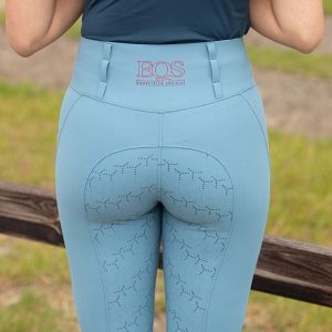 Damskie legginsy jeździeckie z pełną przyczepnością Harry's Horse Sporty. Niebieskie legginsy HARRYS HORSE, bez wzorów, z elastanu, z podwyższonym stanem. Za 240,00 zł.
