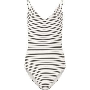 Damski kostium kąpielowy 1-częściowy Athlecia Barvina. Białe stroje jednoczęściowe Athlecia, bez wzorów. Za 175,00 zł.