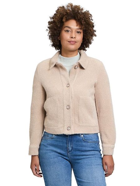 CARTOON Kurtka koszulowa w kolorze kremowym rozmiar: 38. Brązowe kurtki Cartoon, bez wzorów, bez kaptura. Za 113,99 zł.