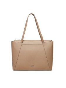 JENNY Torebka C-JEN-H-001-08 Beżowy. Brązowe shopper bag Jenny, bez wzorów, z materiału, bez dodatków. Za 149,99 zł.