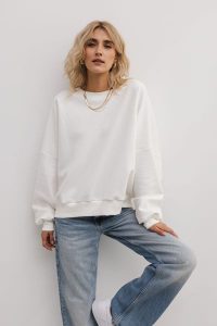 BLUZA JESS ECRU One size - Flawless. Bluzy Flawless, s, bez wzorów, z bawełny, bez kaptura. Za 319,00 zł.