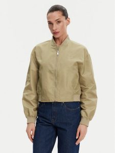 Calvin Klein Jeans Kurtka bomber Hero LV047B528G Beżowy Relaxed Fit. Brązowe kurtki Calvin Klein Jeans, m, bez wzorów, z jeansu, bez kaptura. Za 519,99 zł.