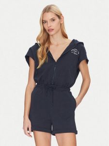 Guess Kombinezon V5GD03 KCS01 Granatowy Regular Fit. Niebieskie kombinezony Guess, xl, z aplikacjami, z bawełny, bez kołnierzyka, bez ramiączek. Za 289,99 zł.