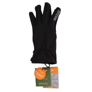 Rękawiczki do smartfona Gloves II. Czarne rękawiczki Regatta, bez wzorów, z materiału. Za 118,00 zł.