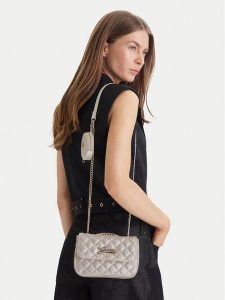 Guess Torebka J6RZ11 W4090 Kremowy. Białe listonoszki Guess, z aplikacjami, ze skóry, bez dodatków. Za 186,99 zł.