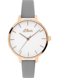 S.Oliver Zegarek kwarcowy w kolorze różowozłoto-szaro-białym rozmiar: onesize. Szare, analogowe zegarki s.Oliver. Za 173,99 zł.