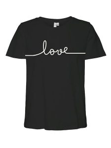 Vero Moda Koszulka "Kami" w kolorze czarnym rozmiar: S. Czarne bluzki Vero Moda, s, bez wzorów, z bawełny, bez kołnierzyka, bez ramiączek. Za 37,12 zł.