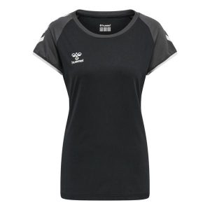Koszulka damska Hummel hmlhmlCORE volley stretch. Czarne bluzki Hummel, m, bez wzorów, sportowe, bez kołnierzyka, bez ramiączek. Za 59,99 zł.