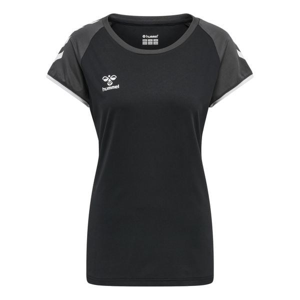 Koszulka damska Hummel hmlhmlCORE volley stretch. Czarne bluzki Hummel, m, bez wzorów, sportowe, bez kołnierzyka, bez ramiączek. Za 59,99 zł.