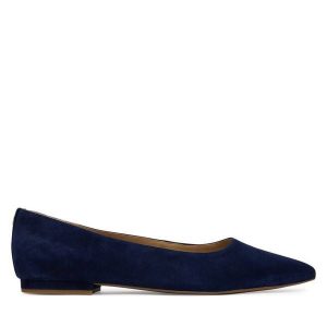 Baleriny LAUREN RALPH LAUREN. Niebieskie balerinki Lauren Ralph Lauren, bez wzorów, bez obcasa, bez zapięcia. Za 487,99 zł.