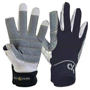 Rękawice Żeglarskie Offshore C4S. Czarne rękawiczki CRAZY4SAILING, bez wzorów. Za 116,60 zł.