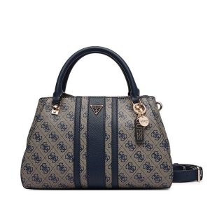 Torebka Guess. Niebieskie kuferki Guess, z aplikacjami, bez dodatków. Za 674,99 zł.