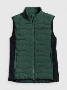 4F Bezrękawnik trekkingowy z wypełnieniem Primaloft Silver damski - khaki XS. Brązowe kamizelki 4f, na lato, l, bez wzorów, z materiału, bez kołnierzyka, bez ramiączek, bez kaptura. Za 349,99 zł.