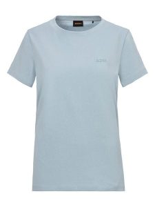 BOSS Orange Koszulka w kolorze błękitnym rozmiar: XL. Niebieskie bluzki BOSS Orange, xl, bez wzorów, z bawełny, bez kołnierzyka, bez ramiączek. Za 136,13 zł.