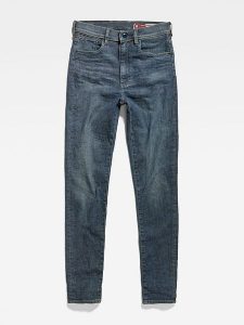 G-Star Dżinsy - Skinny fit - w kolorze niebieskim rozmiar: W25/L30. Niebieskie jeansy G-Star, z aplikacjami, z podwyższonym stanem. Za 184,46 zł.