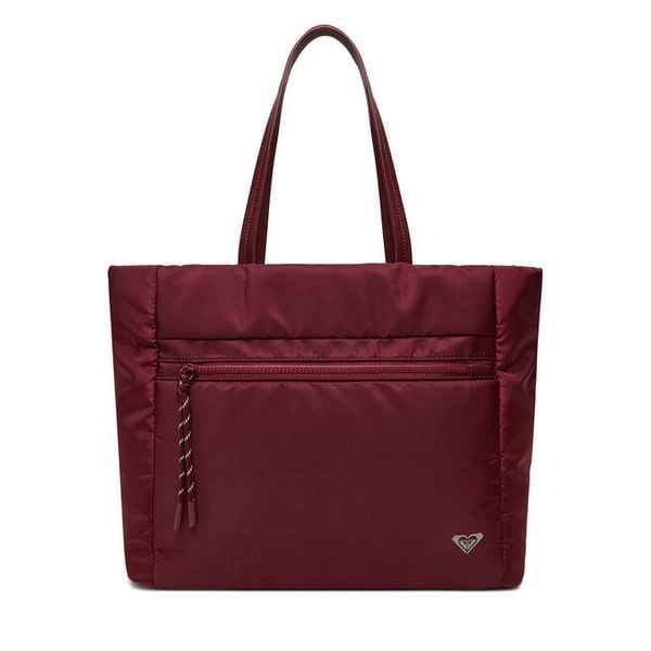 Torebka Roxy. Czerwone shopper bag Roxy, bez wzorów, bez dodatków. Za 169,99 zł.