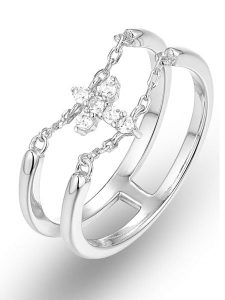 Les Favorites Srebrny pierścionek z cyrkoniami rozmiar: 60. Szare pierścionki Les Favorites, z cyrkonią, srebrne. Za 132,67 zł.